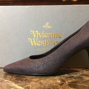 Vivienne Westwood 8 Purple Eggplant Pumps 38 NIB